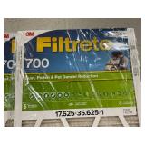 LOT OF 4 3M Filtrete Dust, Pollen & Pet Dander Reduction 17.623x35.625x1