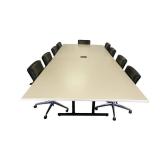 12 Foot Conference Table with Power Pack and 9 Chairs