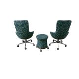 2 Keilhauer Swivel Chairs with Stool