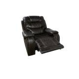 Leather Power Recliner with Power Headrest and USB Ports