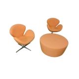 2 Swivel Chairs & Ottoman
