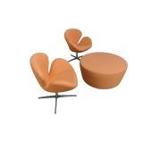 2 Swivel Chairs & Ottoman