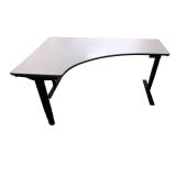 Power Sit Stand Desk with Memory Settings Right Return that measures 70" wide / 46" deep / Adjusts between 24.5" to 50" tall