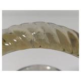 Imperial Carnival Glass Smoked Gray Daisy Basket