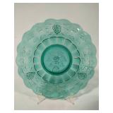 Fenton Teal Grape Pattern Serving Platter