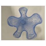 Handblown Art Glass Vase w/Handkerchief Rim