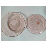 Jeanette Pink Depression Glass Covered Bowl