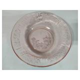 Jeanette Pink Depression Glass Covered Bowl