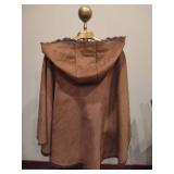 Katie Todd Suede Wrap/Cape (Size L/XL)