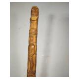 Wood Carved Walking Stick