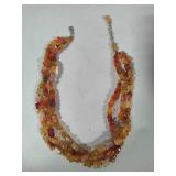 925 Three Strand Carnelian Necklace