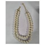Joan Boyce Two Strand Pearl Necklace + Three Bracelets