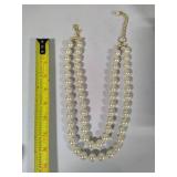 Joan Boyce Two Strand Pearl Necklace + Three Bracelets