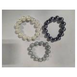 Joan Boyce Two Strand Pearl Necklace + Three Bracelets