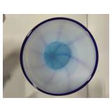 Eastern Czech Blown Glass Art Glass Vase