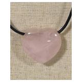 925 Jay King DTR Rose Quartz Heart Pendant on Corded Necklace