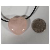 925 Jay King DTR Rose Quartz Heart Pendant on Corded Necklace