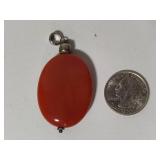Lucas Lameth Sterling Silver 925 Carnelian Pendant