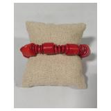 Jay King DTR Red Coral Stretch Bracelet