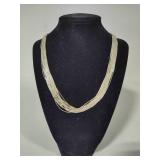 Native Running Bear Sterling Silver Twenty Strand Necklace