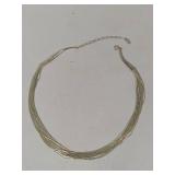 Native Running Bear Sterling Silver Twenty Strand Necklace