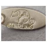 Native Running Bear Sterling Silver Twenty Strand Necklace