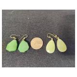 925 Jay King DTR Two Pairs Adventurine Earrings