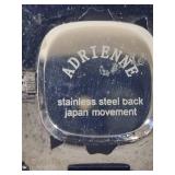 Adrienne Black Pebble & Crystal Bracelet Watch