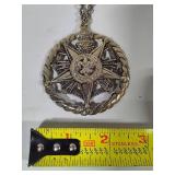 Silver Tone Masonic Pendant