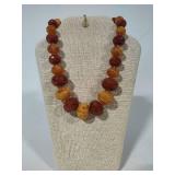 Graziano Faceted Carnelian & Agate Beaded Necklace