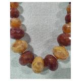 Graziano Faceted Carnelian & Agate Beaded Necklace