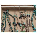 Lot of Blues/Turquoise Costume Jewelry