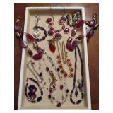 Lot of Pinks/Purple Costume Jewelry Pieces