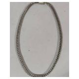Foxtail Weave Silver Tone Magnetic Close Necklace