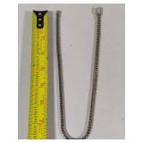 Foxtail Weave Silver Tone Magnetic Close Necklace