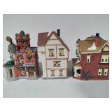 Assorted Holiday Ceramic Collectible Village Pieces