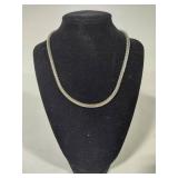Foxtail Weave Silver Tone Magnetic Close Necklace