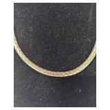 Foxtail Weave Silver Tone Magnetic Close Necklace