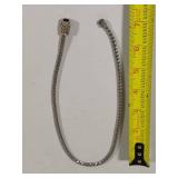 Foxtail Weave Silver Tone Magnetic Close Necklace