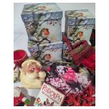Misc Lot of Holiday Decor, Ornaments, Storage +