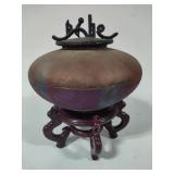 Incense Burner on Wood Stand