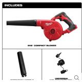 Milwaukee M18 Cordless Compact 100 CFM Blower, Tool Only, Model# 0884-20 $134 Retail
