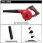 Milwaukee M18 Cordless Compact 100 CFM Blower, Tool Only, Model# 0884-20 $134 Retail