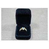 Gold Tone Ladies Cubic Zirconia Ring