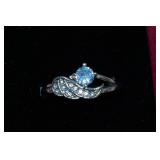 Silver Tone Ladies Cubic Zirconia Ring