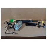Accessory Lights with Stand, Propane Hose, Broom