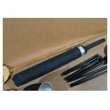 Accessory Lights with Stand, Propane Hose, Broom