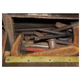 Wood Case with Assorted Tools - Clamps, Spinner Wrenches