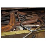 Wood Case with Assorted Tools - Clamps, Spinner Wrenches