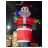 *2* DAMAGED 13 Foot Inflatable Santas